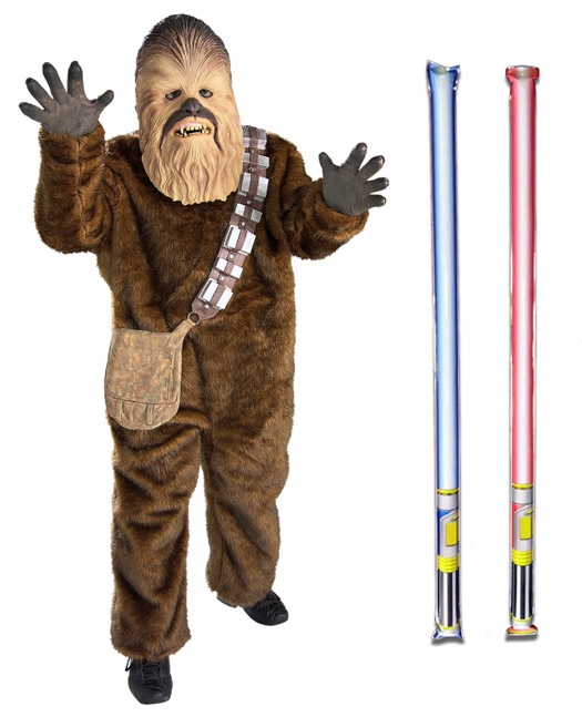 Naar de waarheid leef ermee Billy Goat STAR WARS KOSTÜME: : Star Wars Chewbacca Deluxe Kinder Kostüm - MIT ZWEI  KOSTENLOSEN LICHTSCHWERTERN